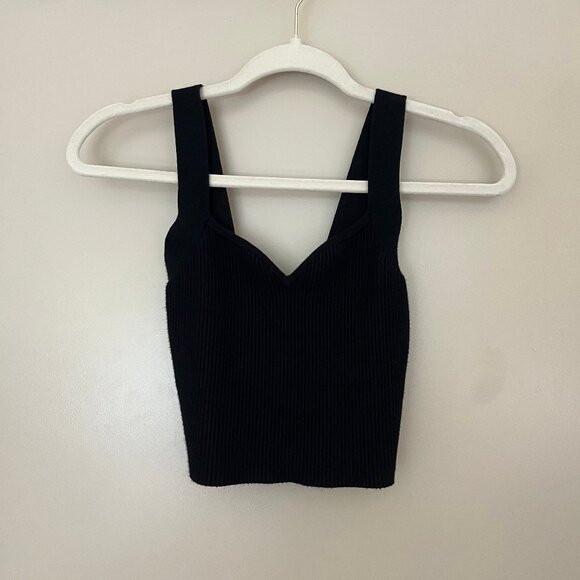 Abercrombie & Fitch Sweetheart Knit Ribbed Tank Top - Picture 1 of 3